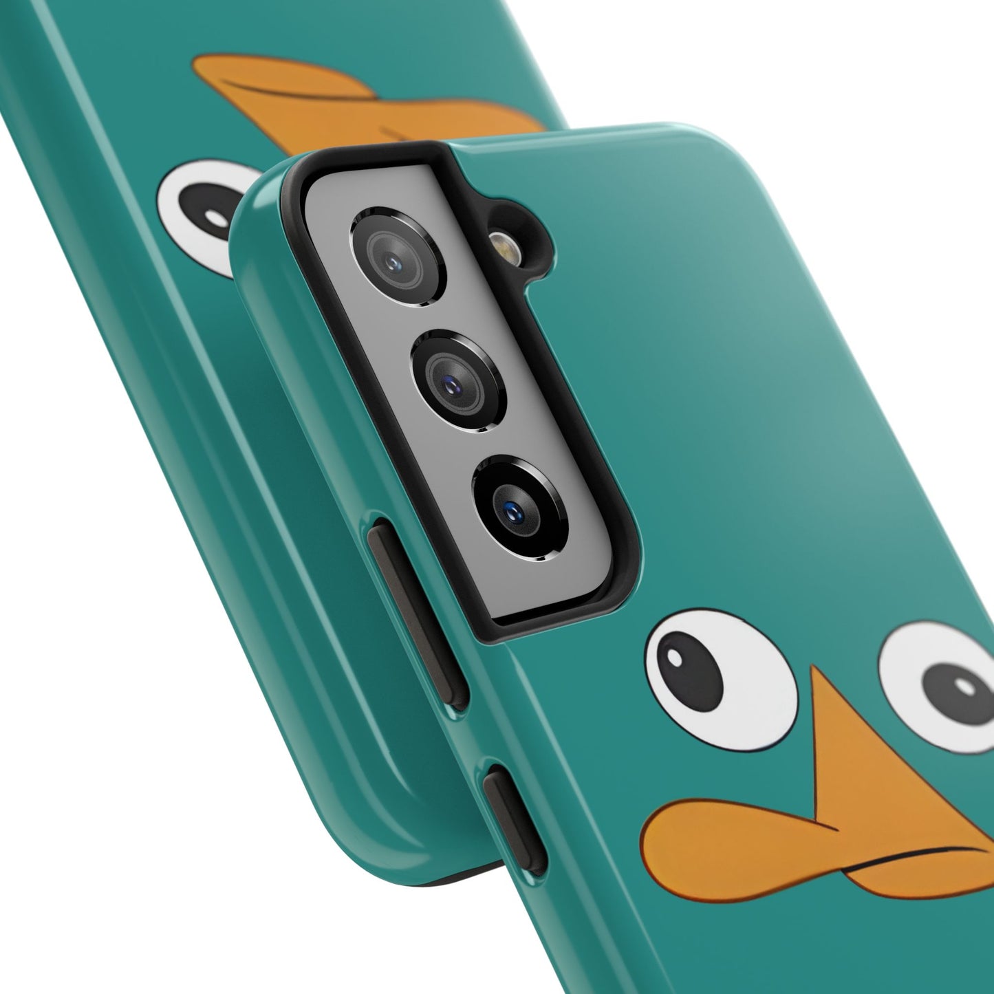 Phineas and Ferb Perry Platypus Eyes Teal Expression Tough Phone Case | Cartoon