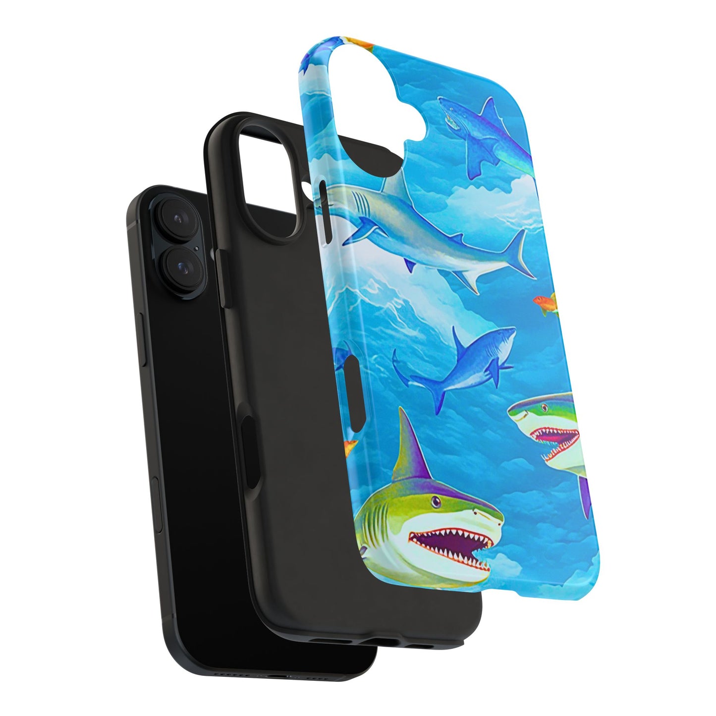Sharks in the Sky Pattern Style Tough Phone Case | Animals