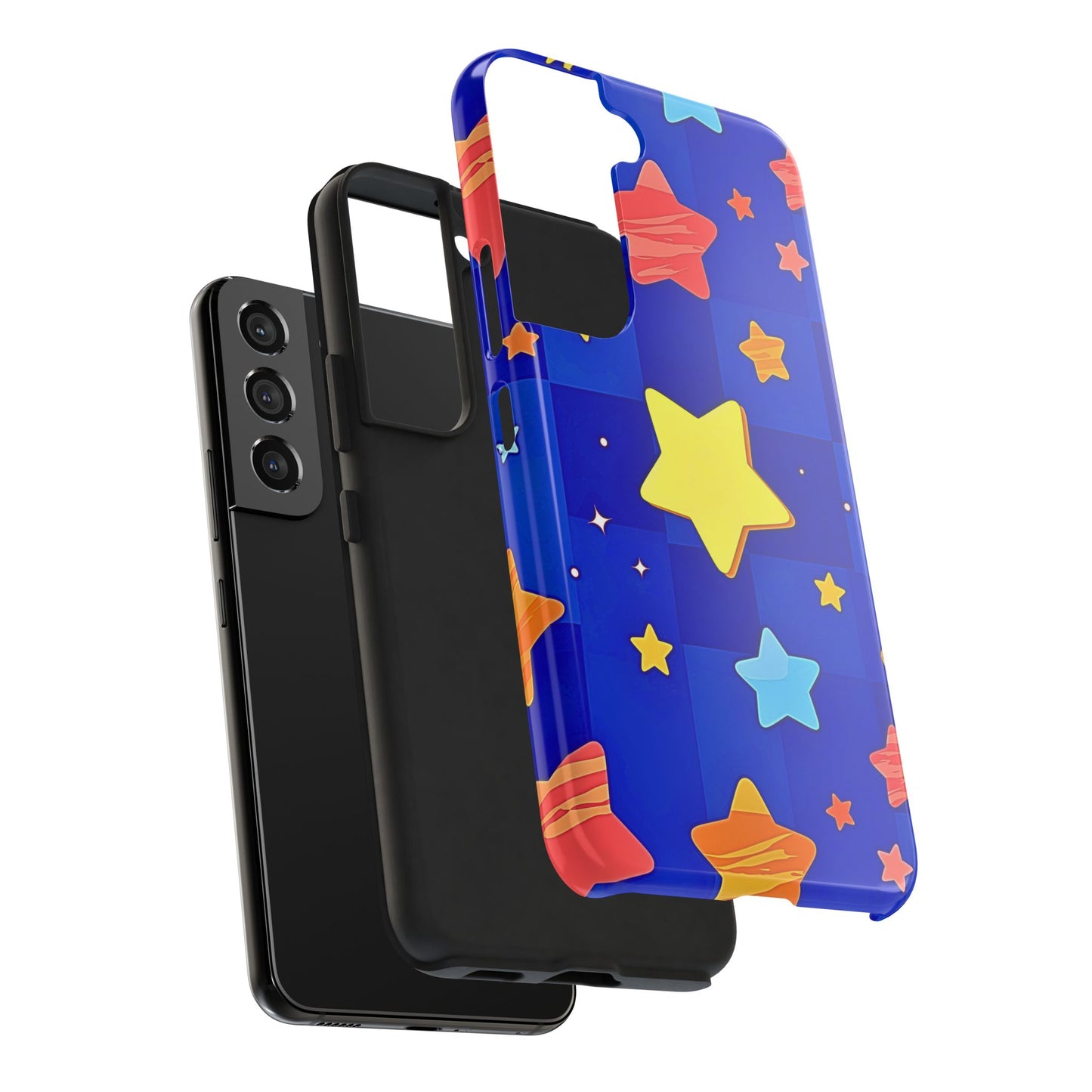 Vibrant Preppy Stars Pattern Tough Phone Case | Aesthetic