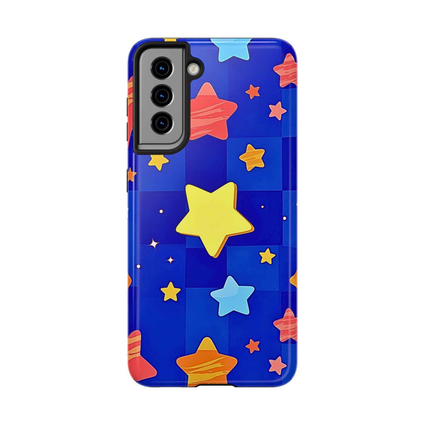 Vibrant Preppy Stars Pattern Tough Phone Case | Aesthetic
