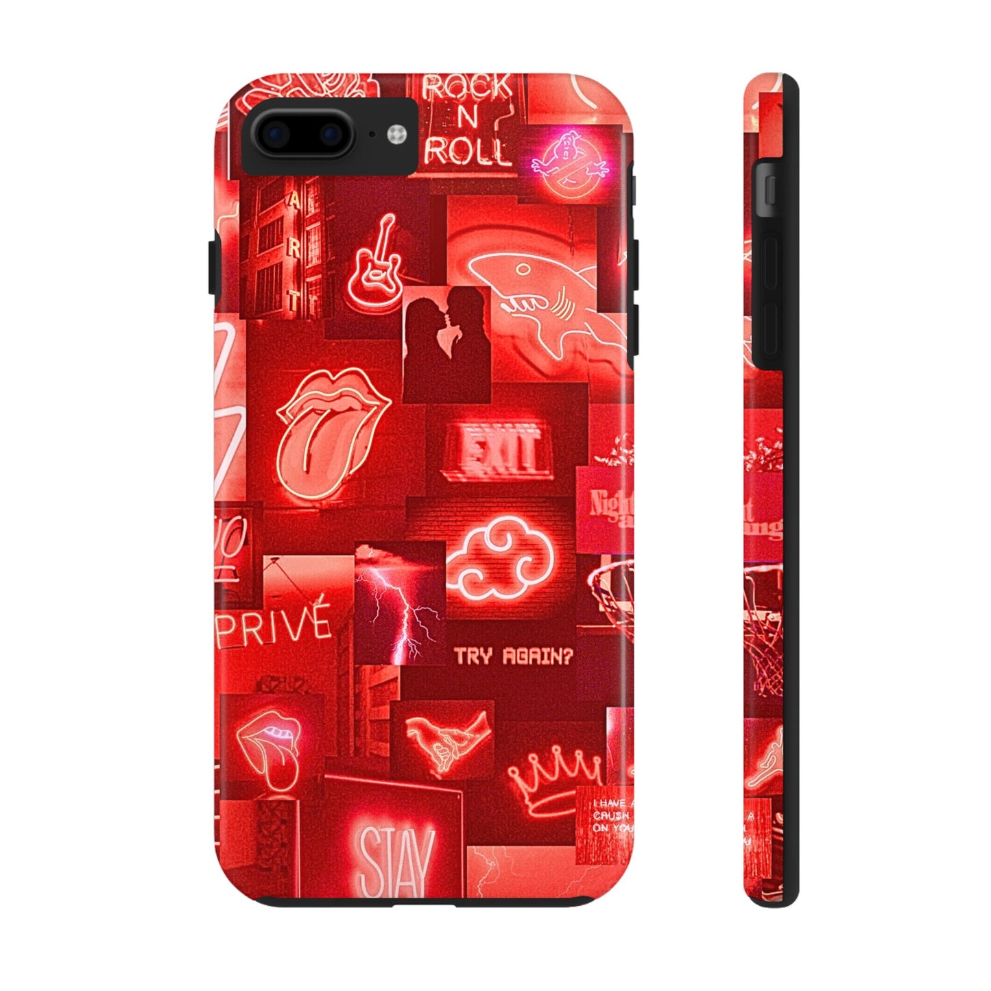 Red Neon Style Tough Phone Case | Aesthetic