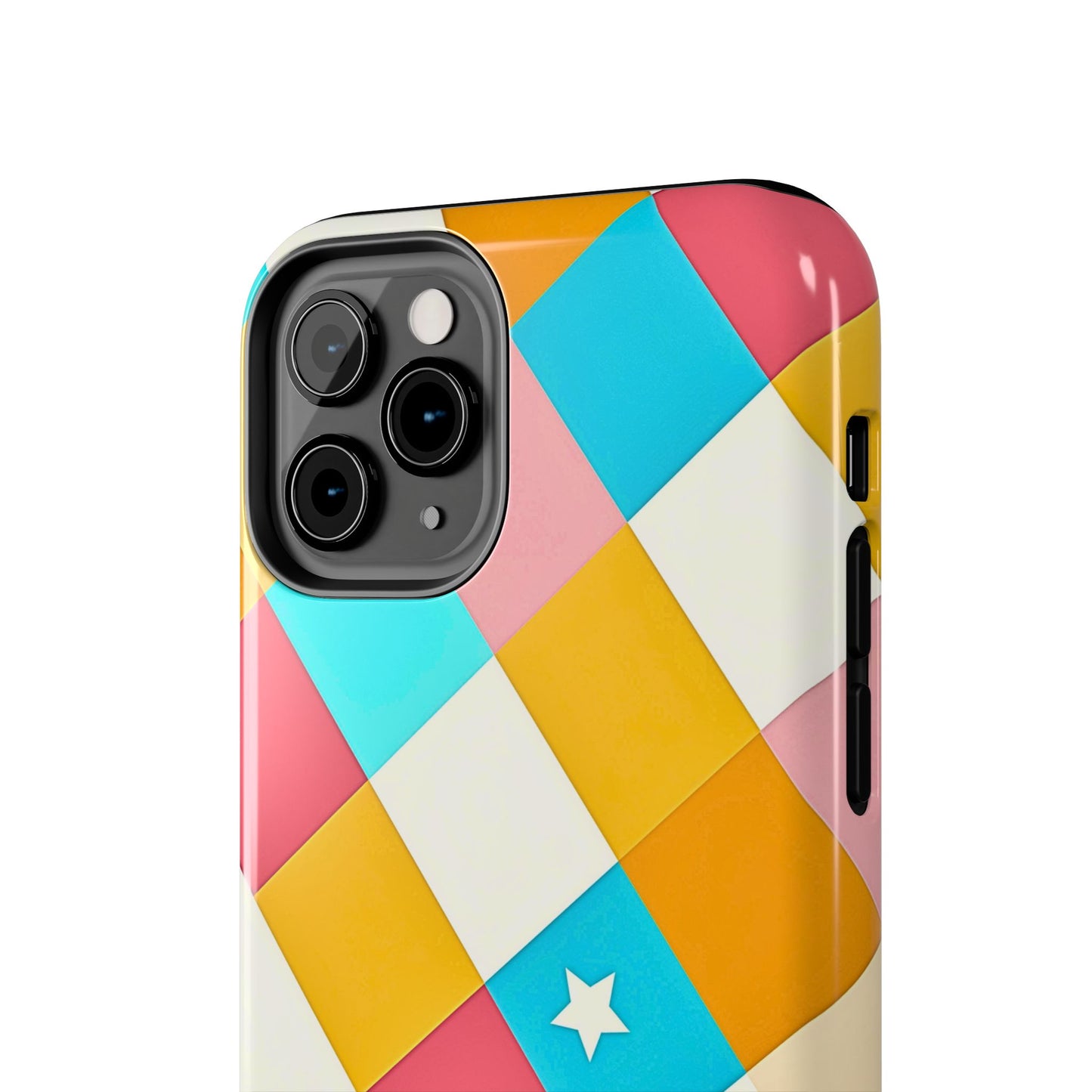 Vibrant Preppy Checkered Tough Phone Case | Aesthetic