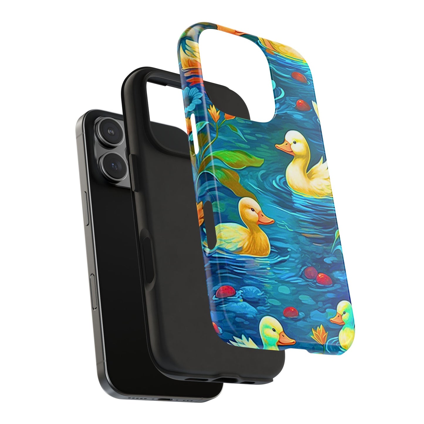 Ducks in the Pond Pattern Style Tough Phone Case | Animals