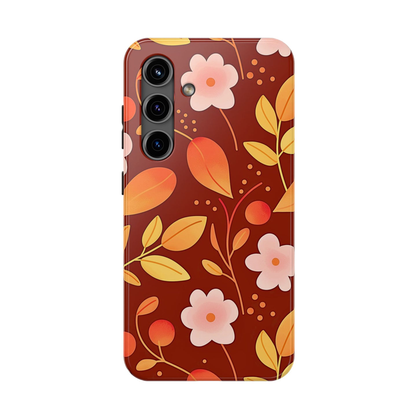 Autumn Fall Leaf Pattern Tough Phone Case | Aesthetic