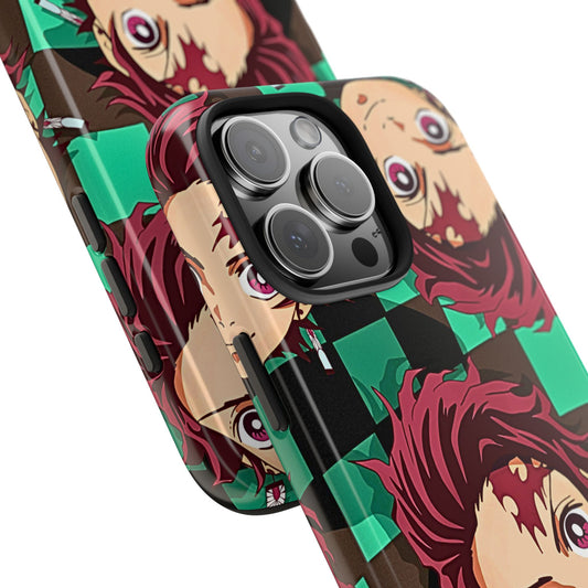 Tanjiro Kamado Head Pattern Tough Phone Case | Anime - Demon Slayer