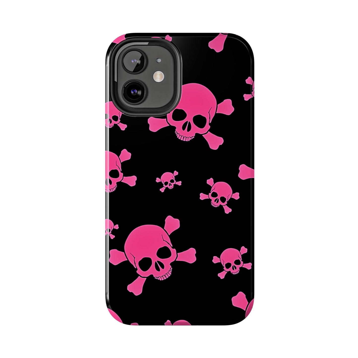 Pink Skull Emo Style Tough Phone Case | Aesthetic