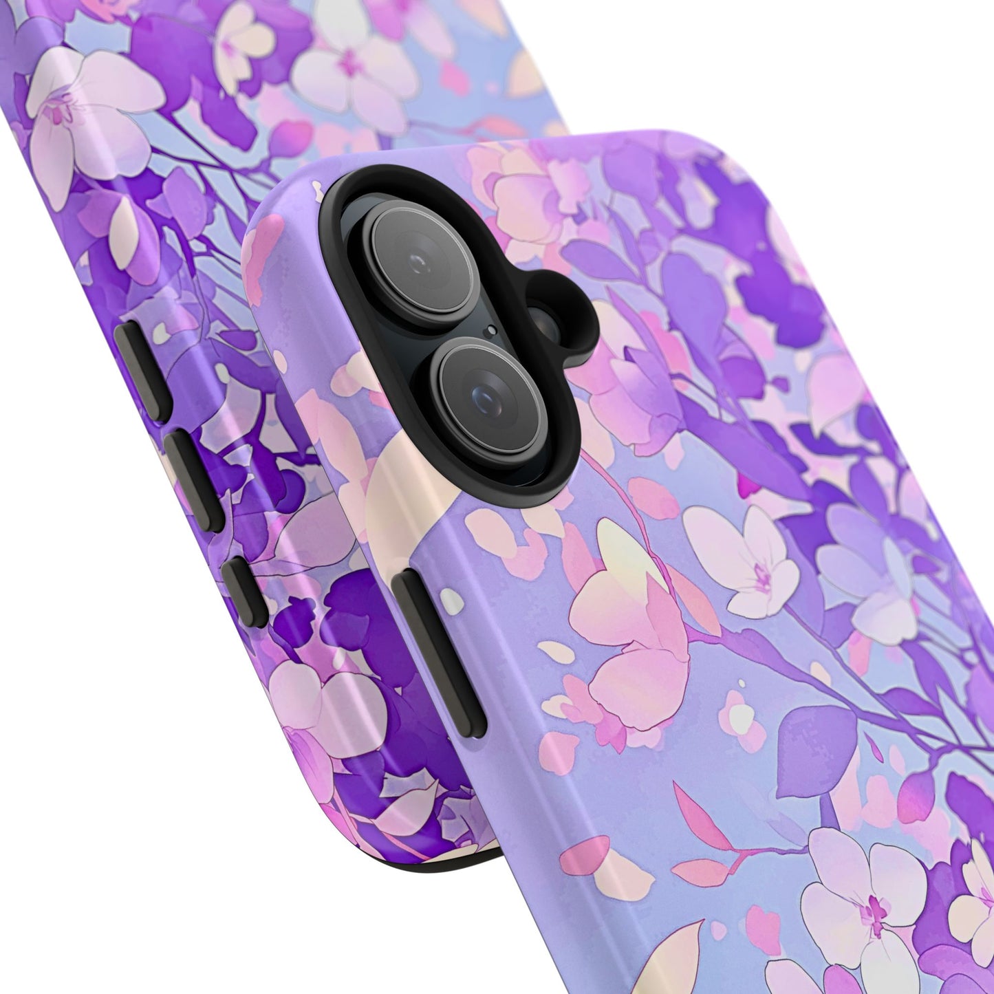 Funda resistente para teléfono con delicados estampados florales en tonos pastel | Estética
