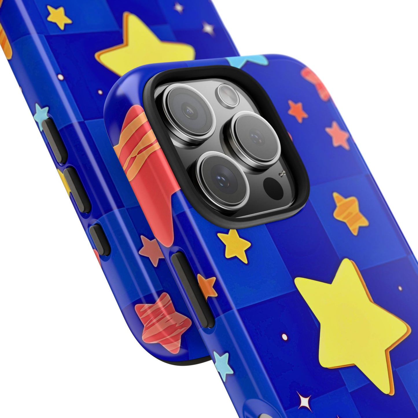 Vibrant Preppy Stars Pattern Tough Phone Case | Aesthetic