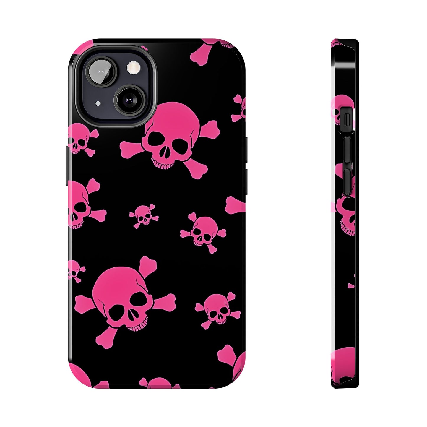 Pink Skull Emo Style Tough Phone Case | Aesthetic