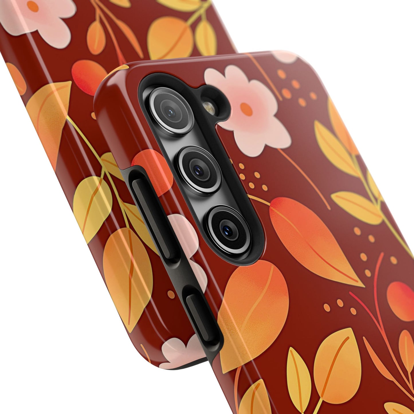 Autumn Fall Leaf Pattern Tough Phone Case | Aesthetic
