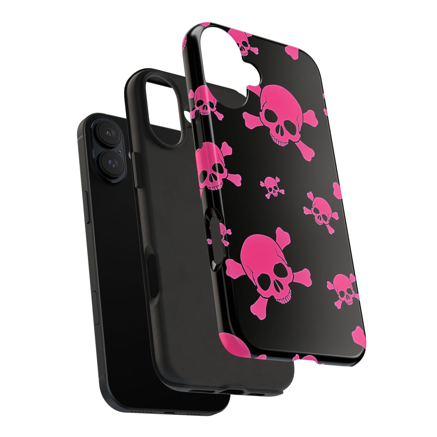 Pink Skull Emo Style Tough Phone Case | Aesthetic