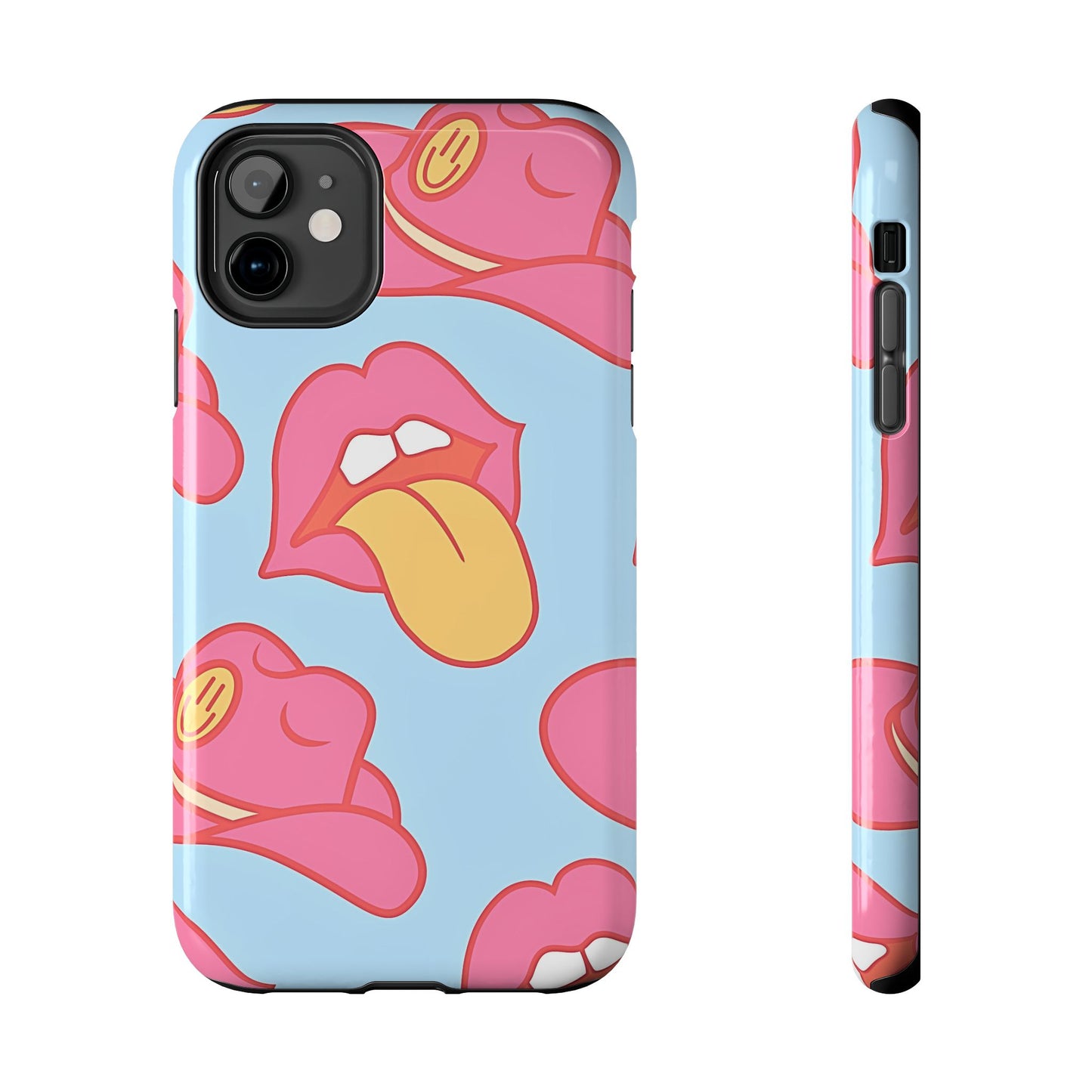 Preppy Cowboy Hat & Hot Lips Pattern (Version 1) Tough Phone Case | Aesthetic