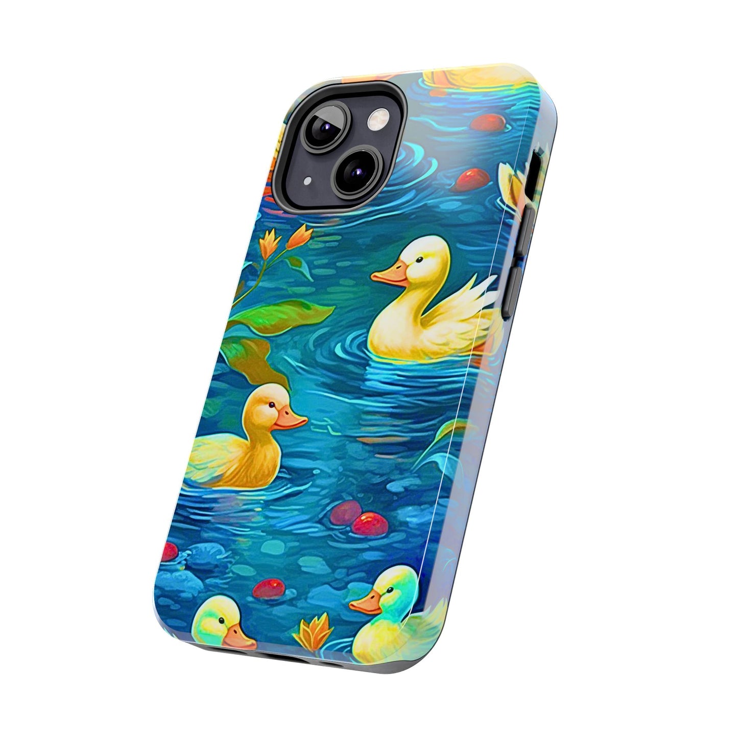 Ducks in the Pond Pattern Style Tough Phone Case | Animals