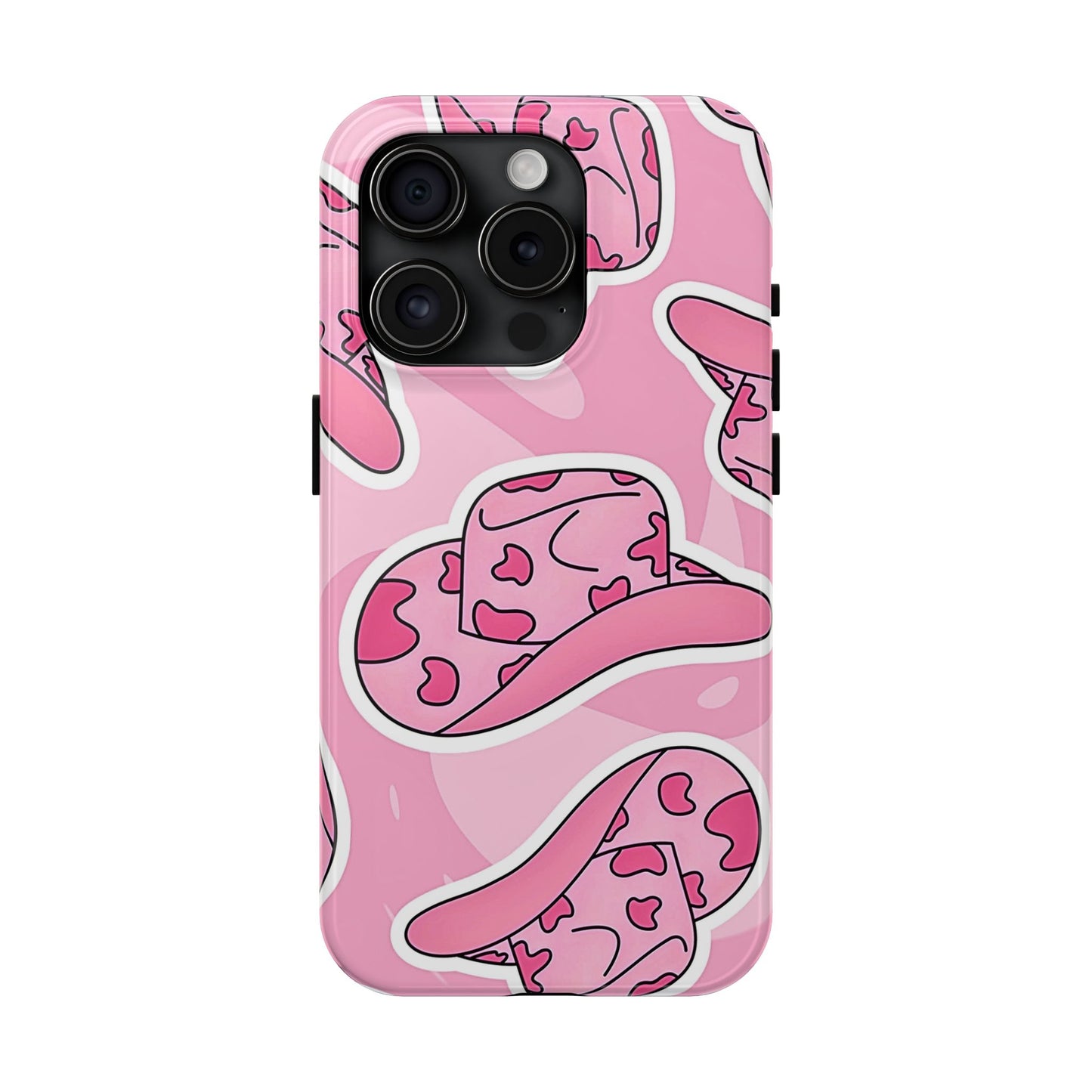 Pink Cowboy Hat Preppy Tough Phone Case | Aesthetic