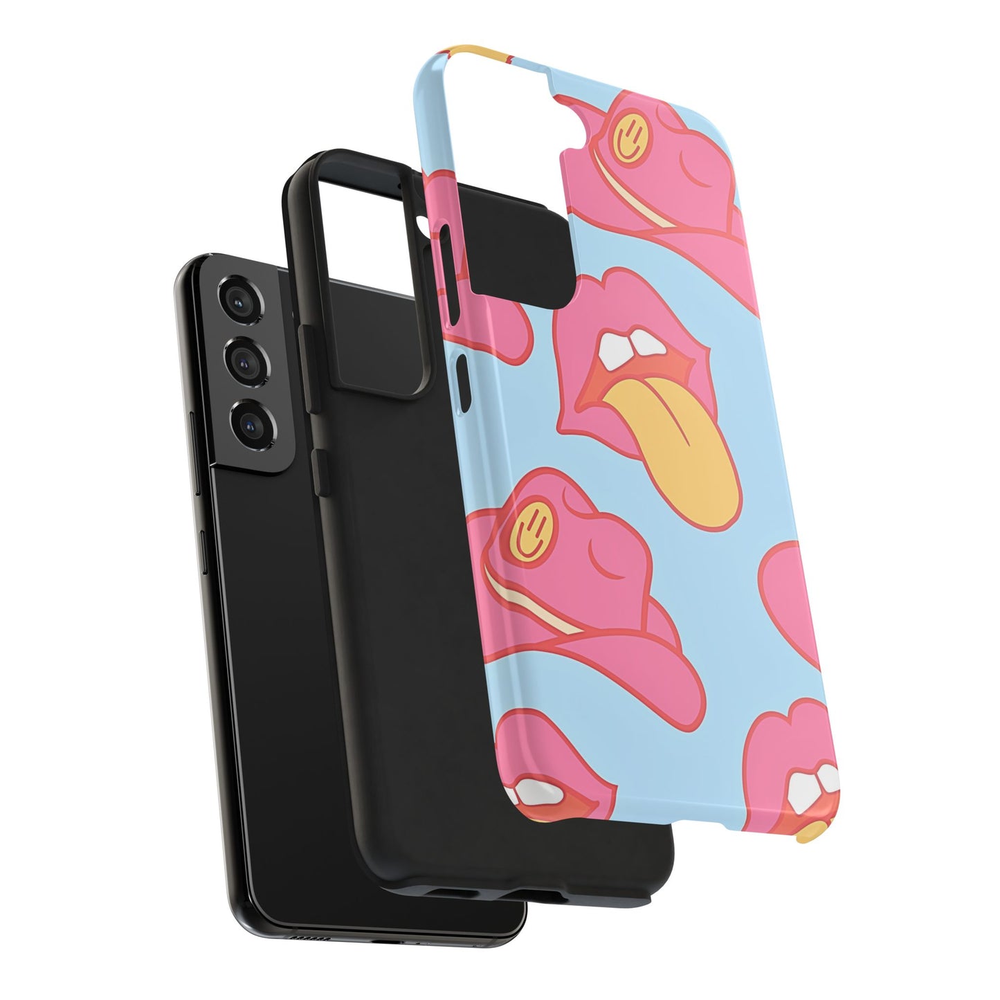 Preppy Cowboy Hat & Hot Lips Pattern (Version 1) Tough Phone Case | Aesthetic