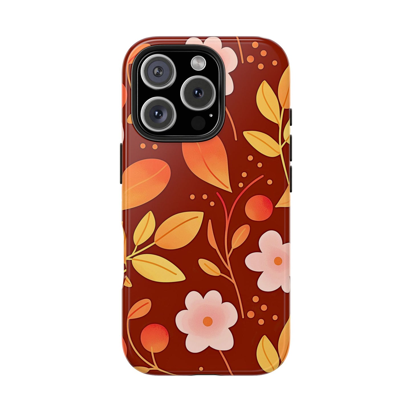 Autumn Fall Leaf Pattern Tough Phone Case | Aesthetic