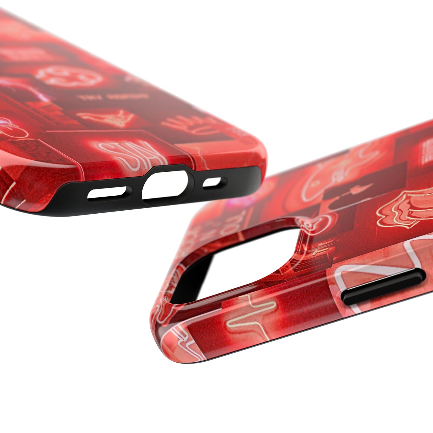 Red Neon Style Tough Phone Case | Aesthetic