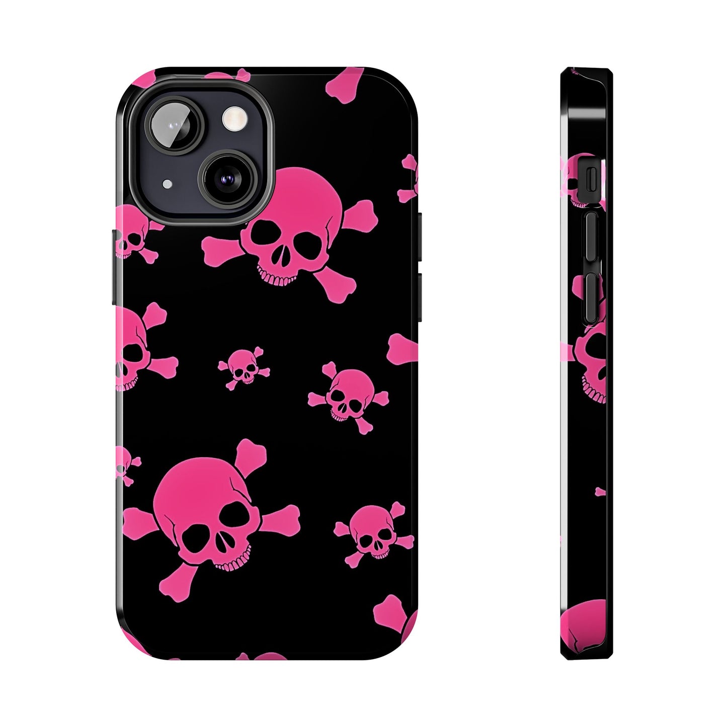 Pink Skull Emo Style Tough Phone Case | Aesthetic