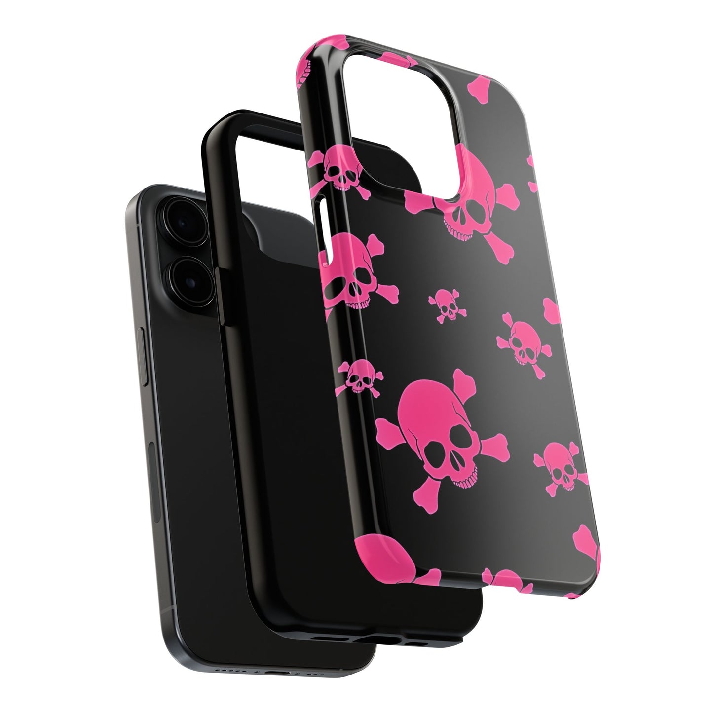 Pink Skull Emo Style Tough Phone Case | Aesthetic