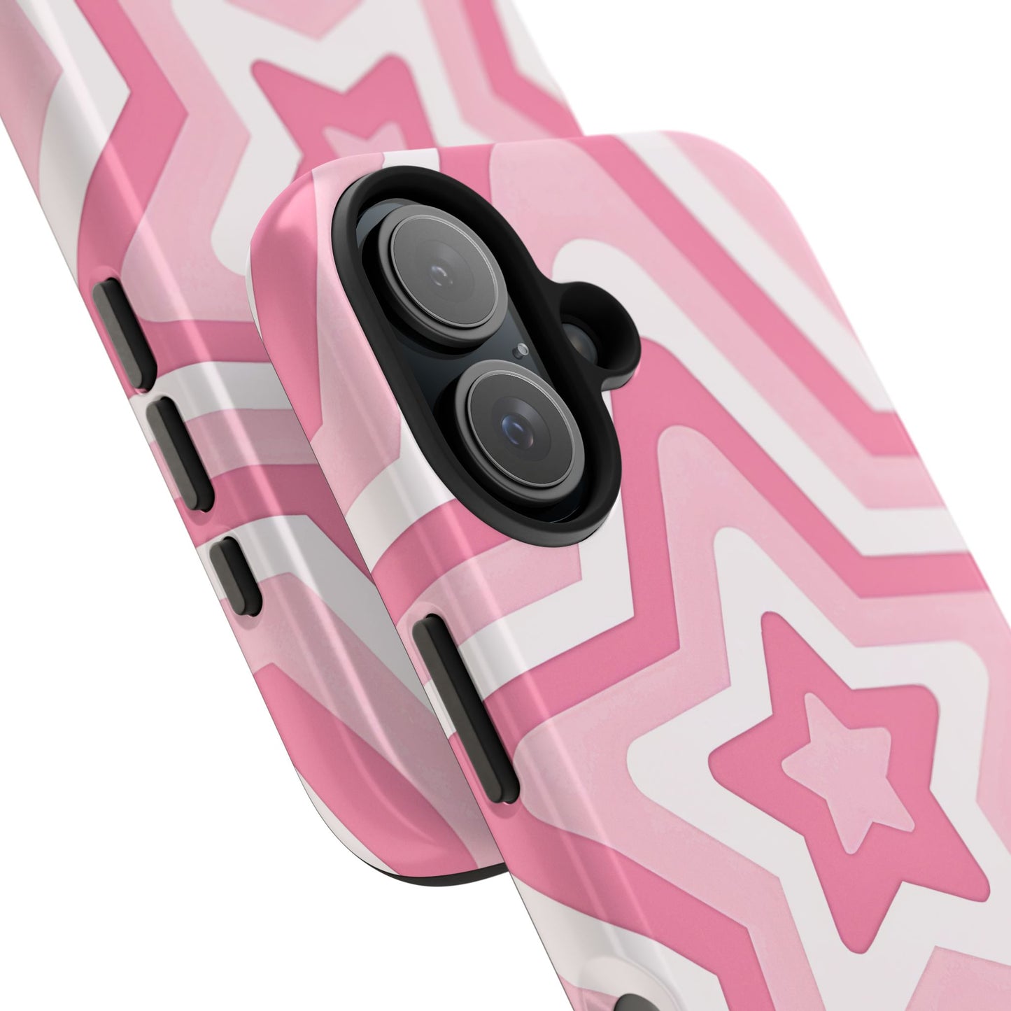 Pink Preppy Star Pattern Style Tough Phone Case | Aesthetic