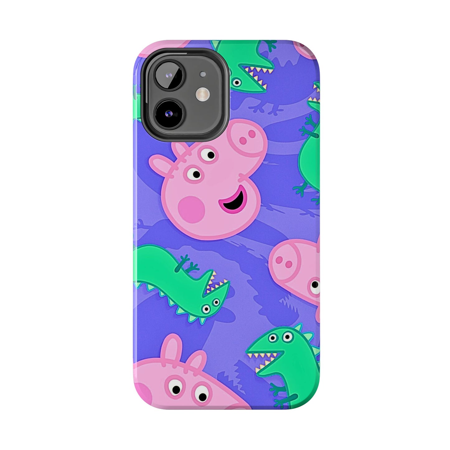 Funda rígida para móvil con diseño de dinosaurios de Peppa Pig y George | Dibujos animados - Peppa Pig