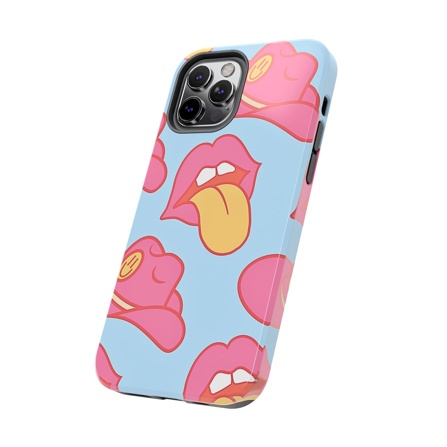 Preppy Cowboy Hat & Hot Lips Pattern (Version 1) Tough Phone Case | Aesthetic