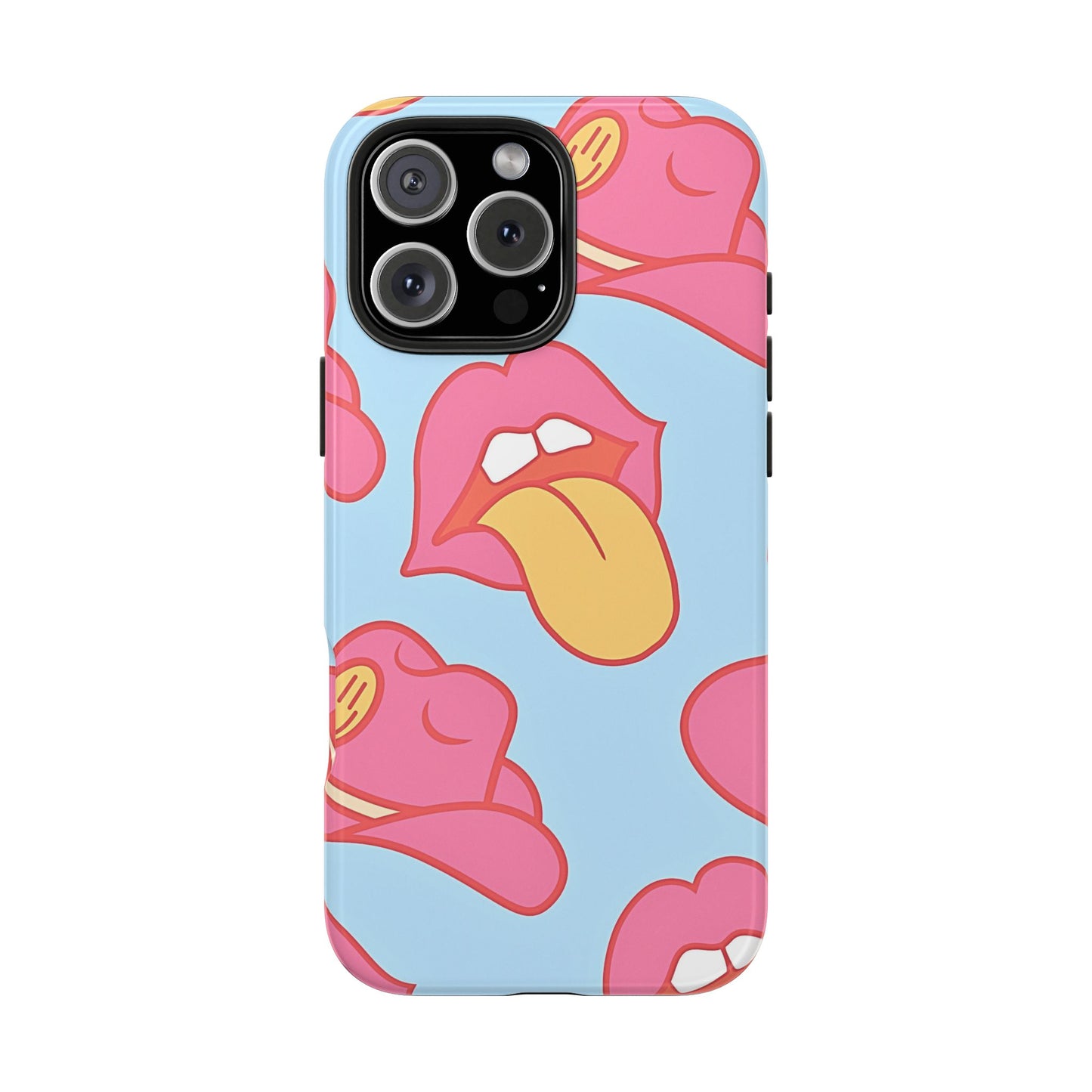 Preppy Cowboy Hat & Hot Lips Pattern (Version 1) Tough Phone Case | Aesthetic