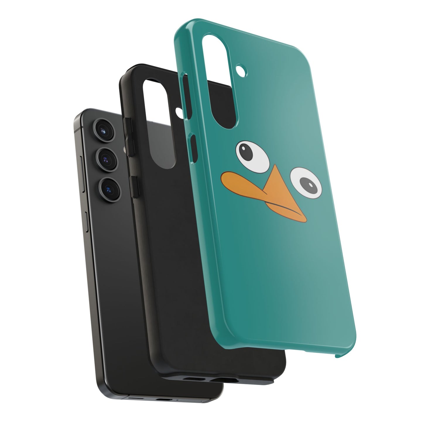 Phineas and Ferb Perry Platypus Eyes Teal Expression Tough Phone Case | Cartoon