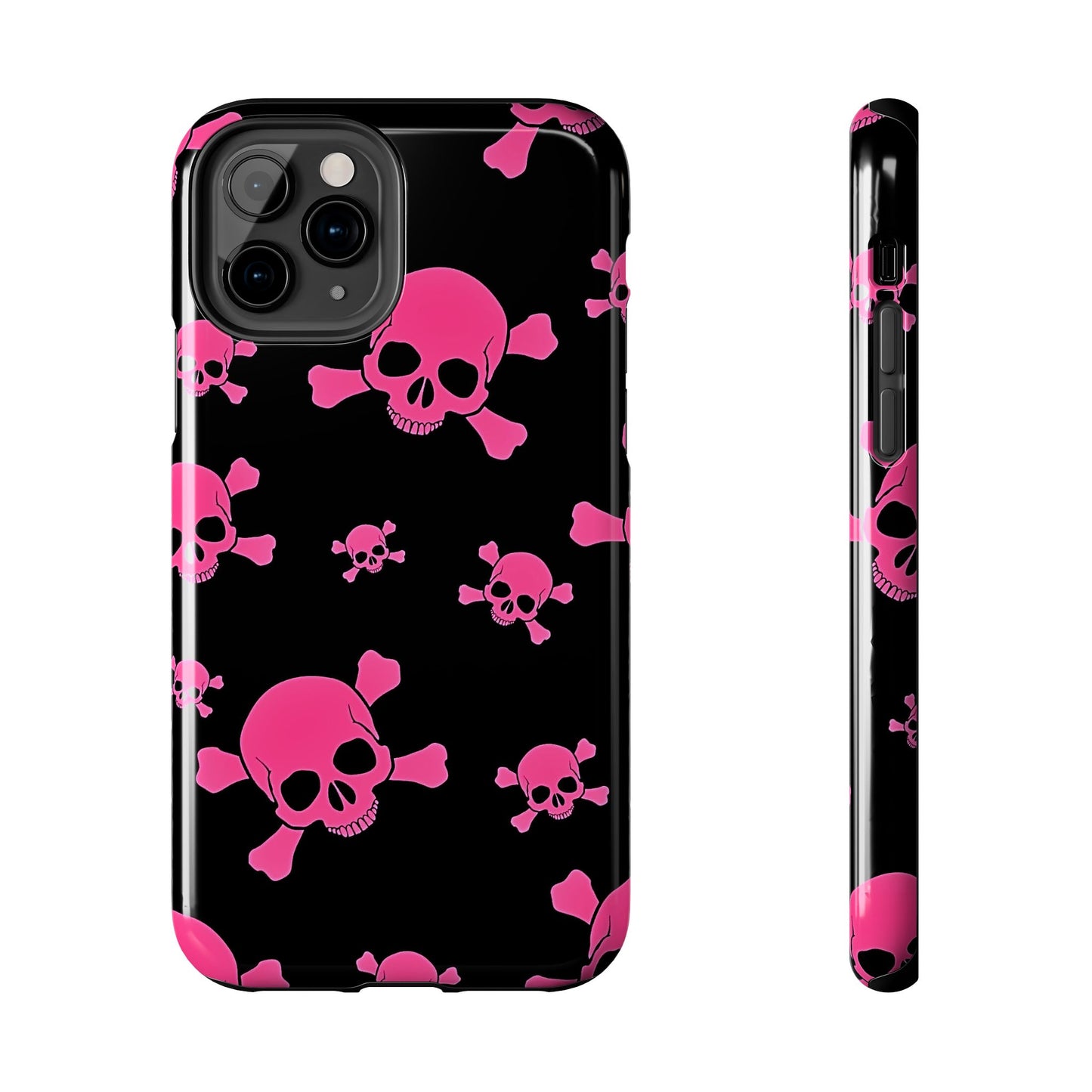 Pink Skull Emo Style Tough Phone Case | Aesthetic