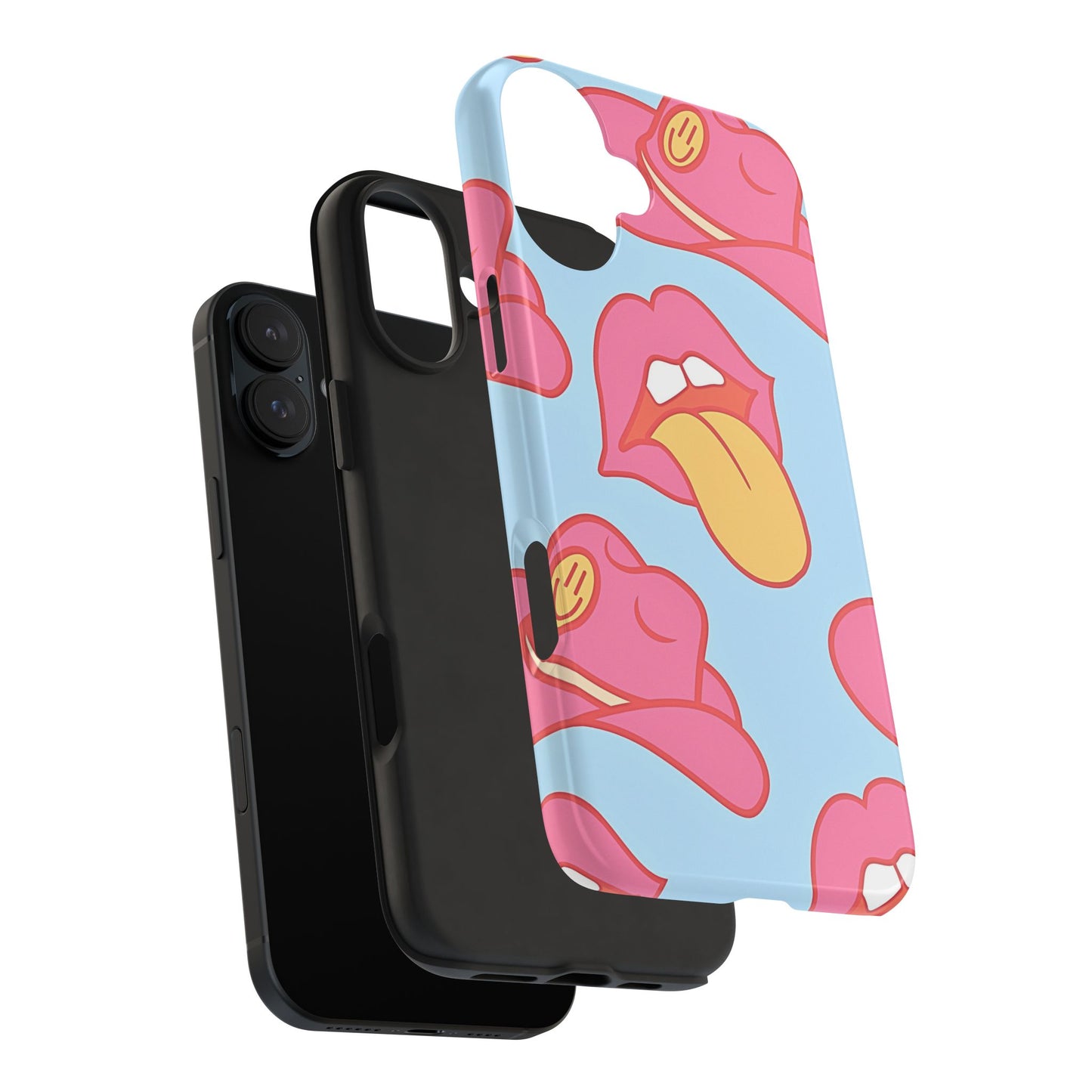 Preppy Cowboy Hat & Hot Lips Pattern (Version 1) Tough Phone Case | Aesthetic