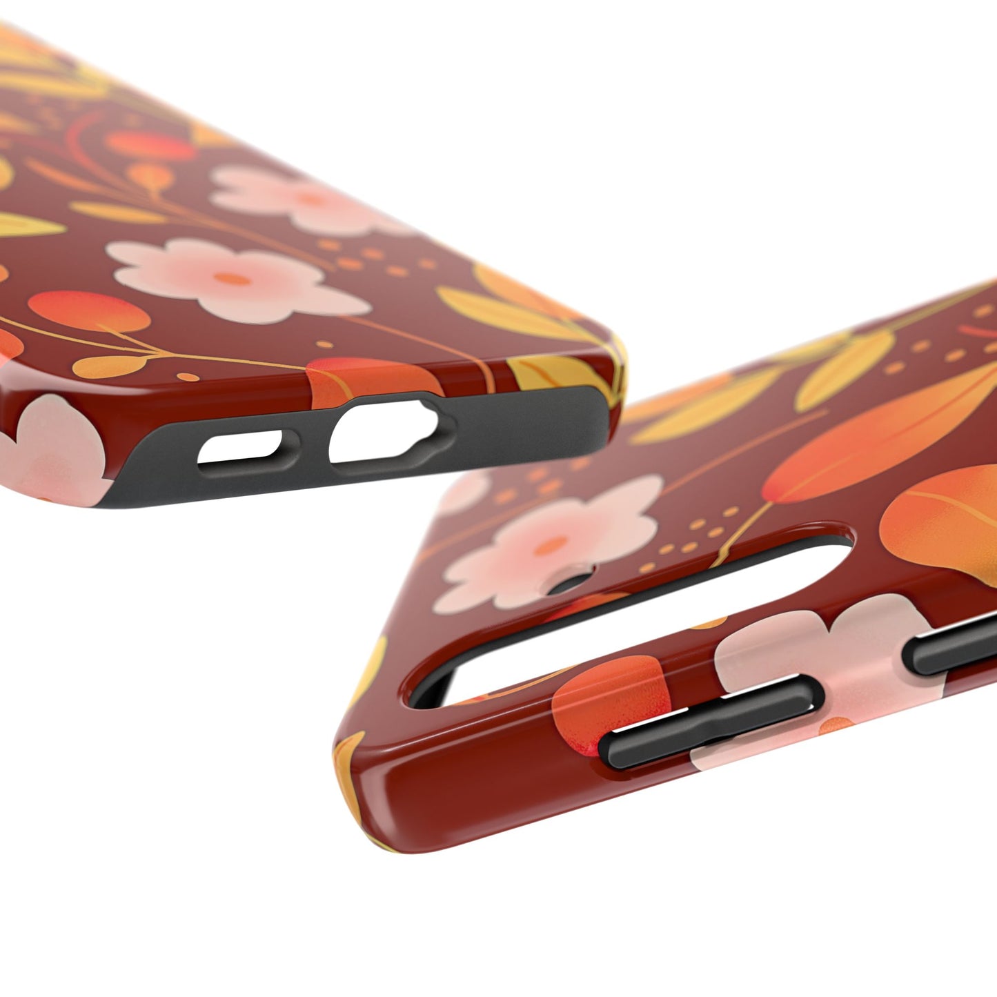 Autumn Fall Leaf Pattern Tough Phone Case | Aesthetic