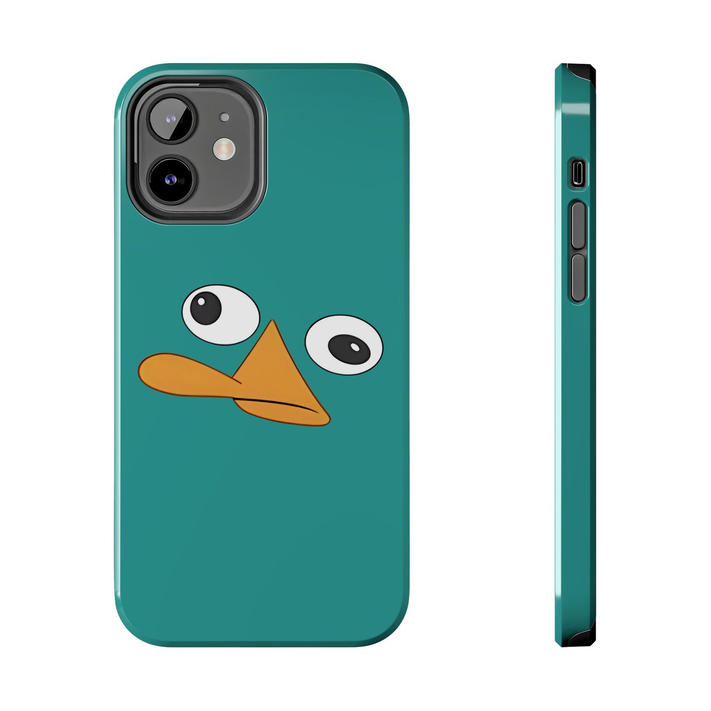 Phineas and Ferb Perry Platypus Eyes Teal Expression Tough Phone Case | Cartoon