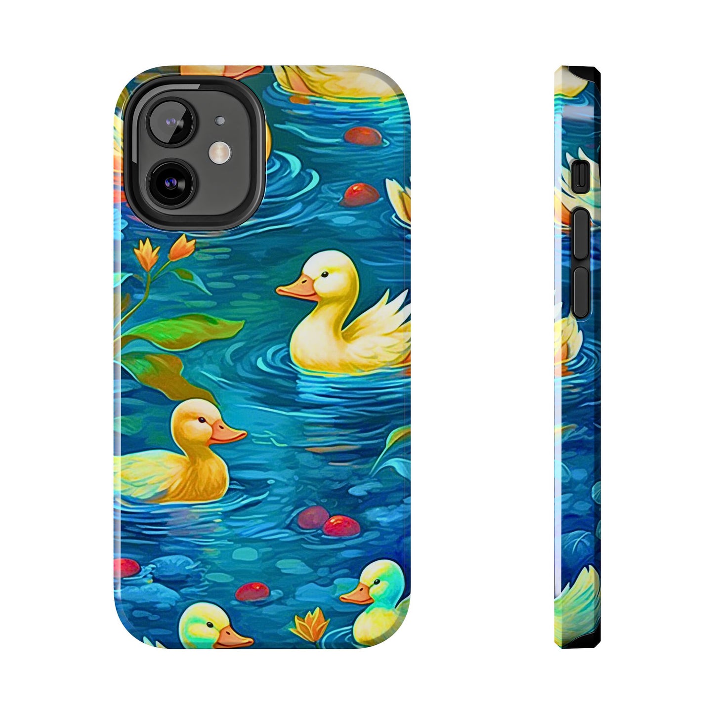 Ducks in the Pond Pattern Style Tough Phone Case | Animals
