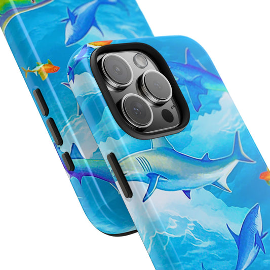 Sharks in the Sky Pattern Style Tough Phone Case | Animals