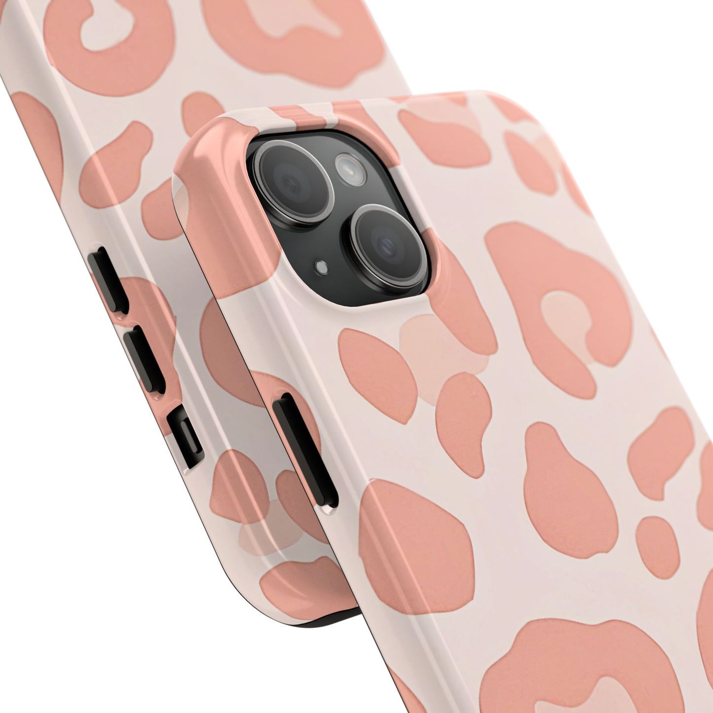 Funda resistente para teléfono con estampado de leopardo rosa preppy | Estética