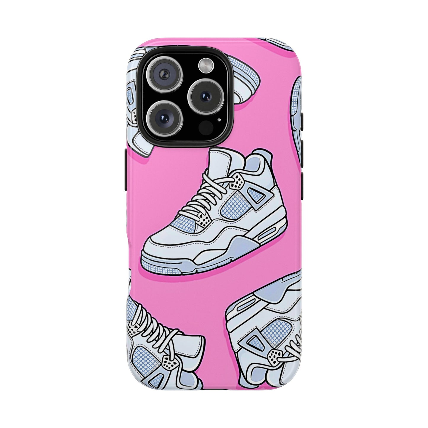 Funda resistente para teléfono con diseño de zapatillas Jordan 4 blancas | Estética
