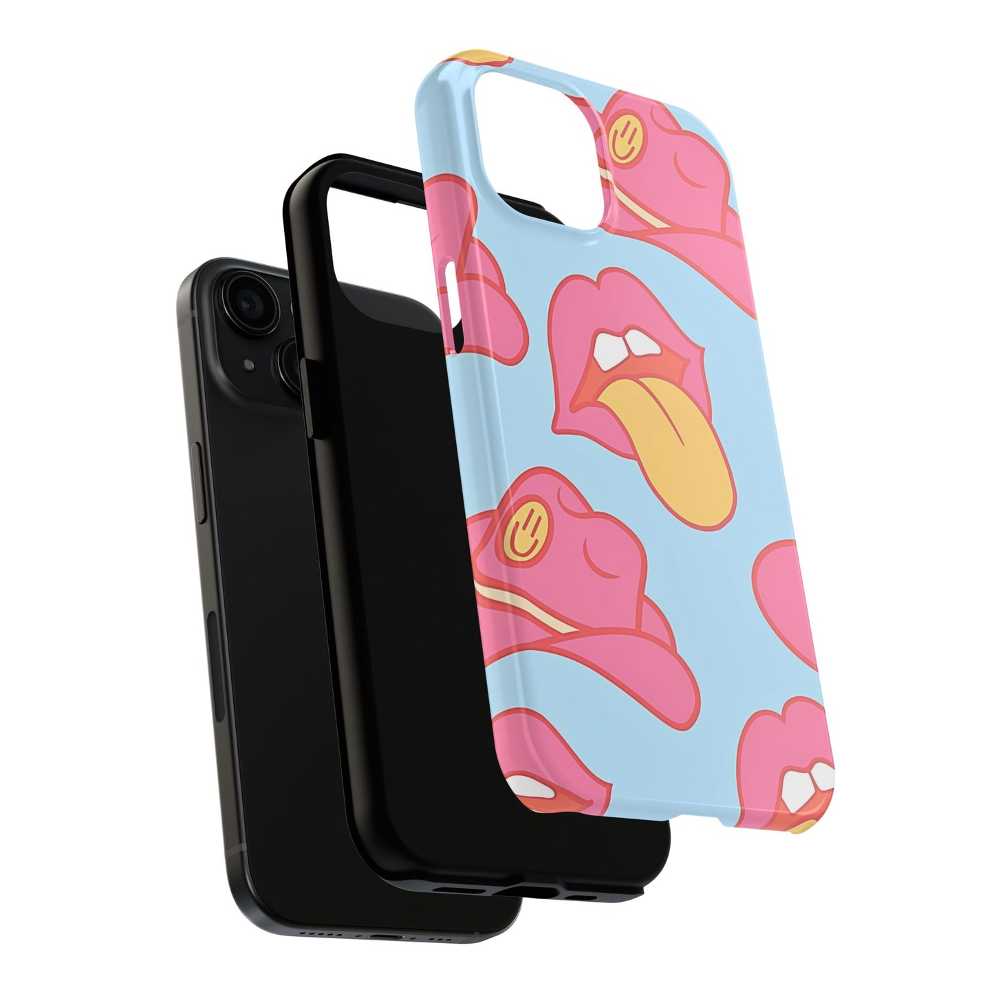 Preppy Cowboy Hat & Hot Lips Pattern (Version 1) Tough Phone Case | Aesthetic