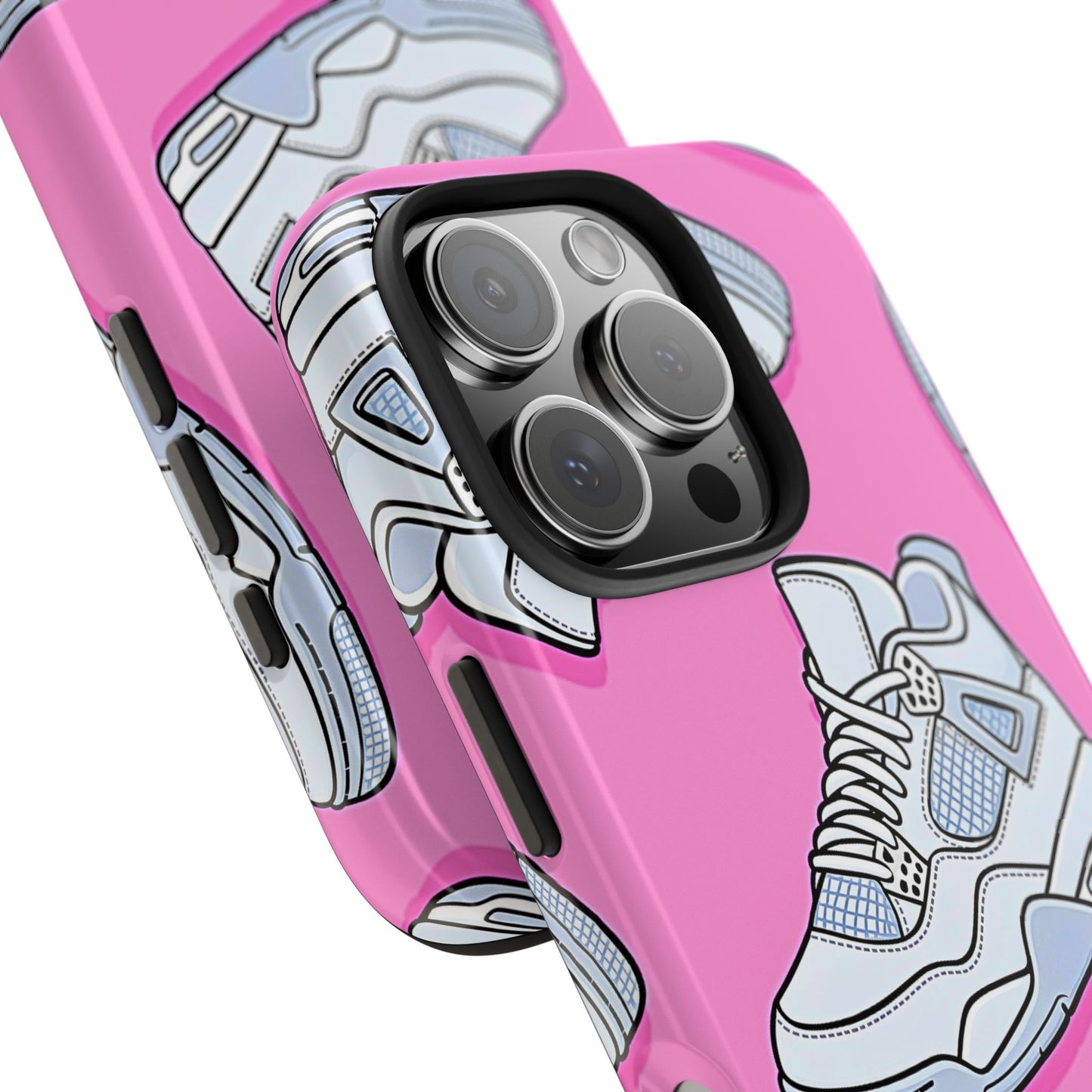 Funda resistente para teléfono con diseño de zapatillas Jordan 4 blancas | Estética