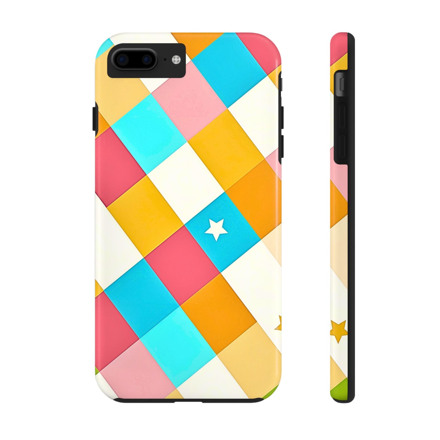 Vibrant Preppy Checkered Tough Phone Case | Aesthetic