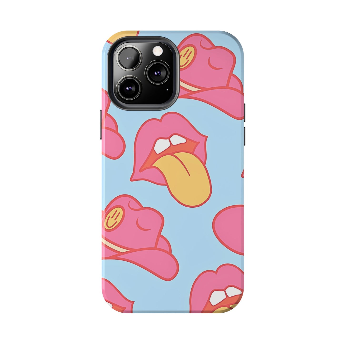 Preppy Cowboy Hat & Hot Lips Pattern (Version 1) Tough Phone Case | Aesthetic