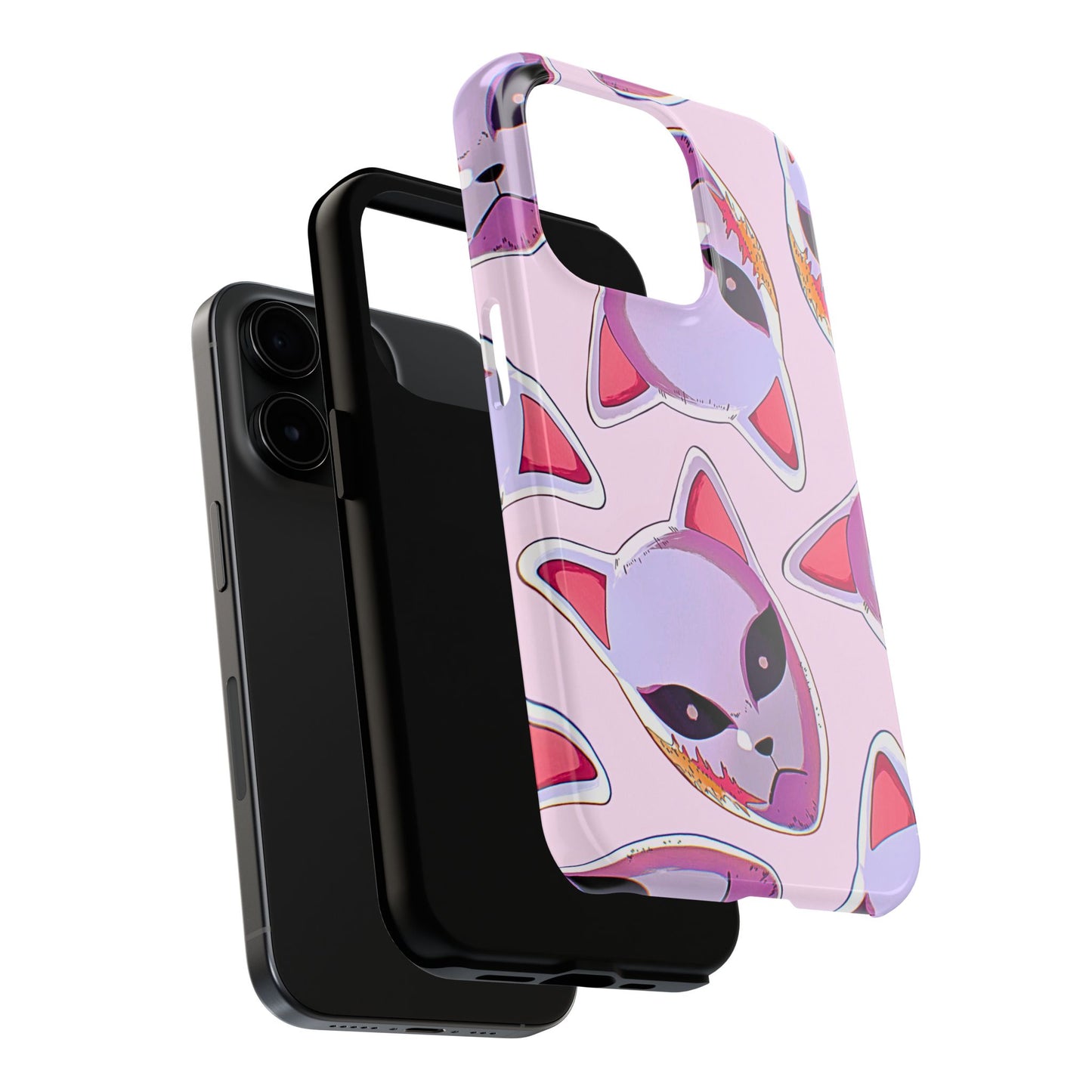 Sabito Fox Mask Pattern Tough Phone Case | Anime - Demon Slayer