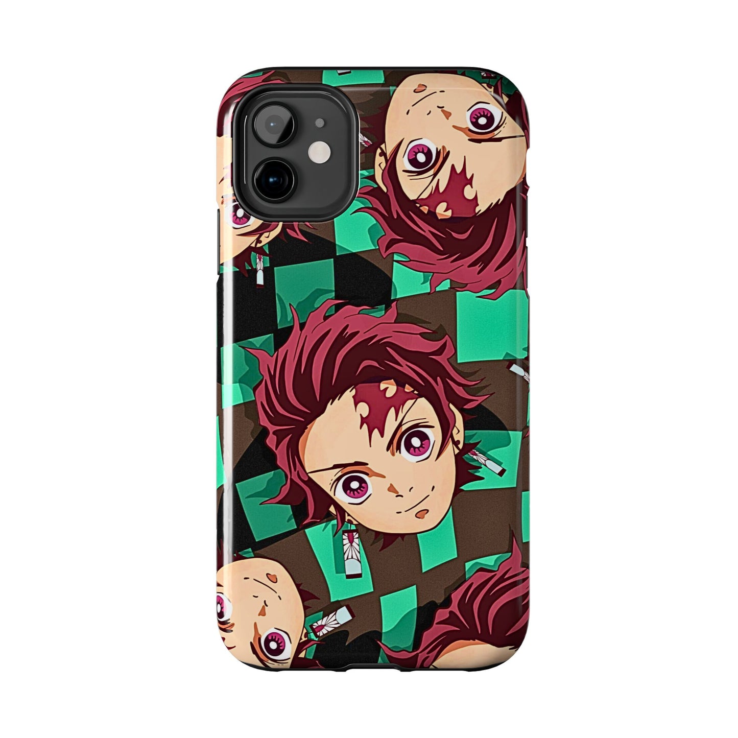 Tanjiro Kamado Head Pattern Tough Phone Case | Anime - Demon Slayer