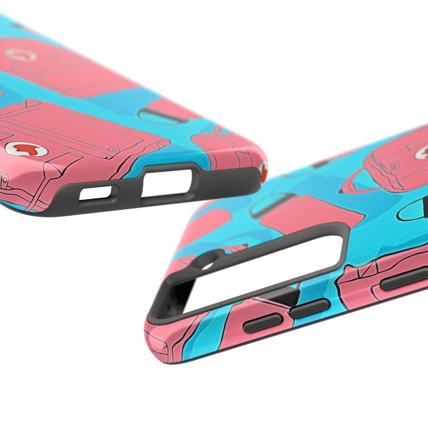 VSCO Kanken Backpack Water Bottle Pink & Blue Tough Phone Case | Aesthetic