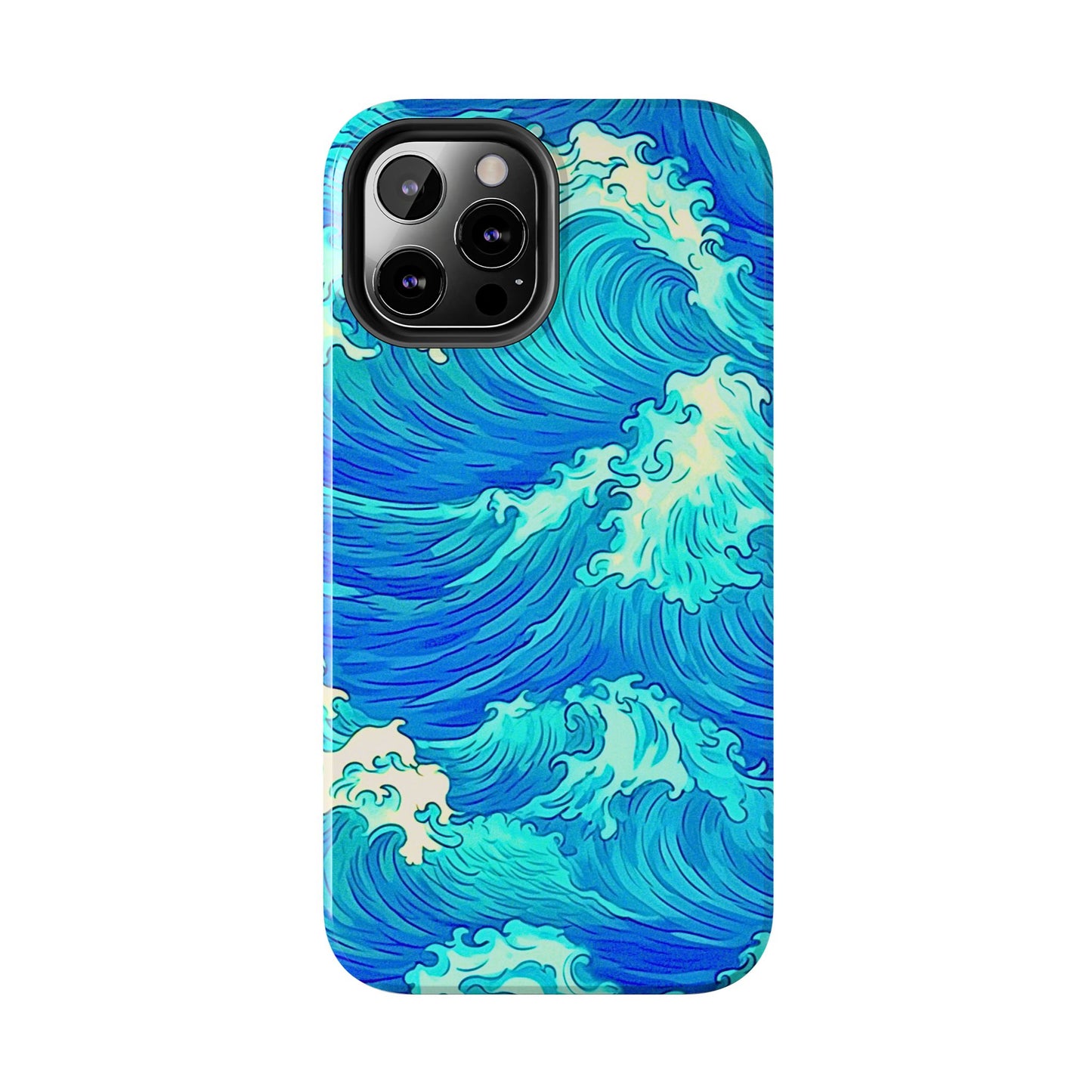 Cool Water Wave Style Tough Phone Case | Aesthetic