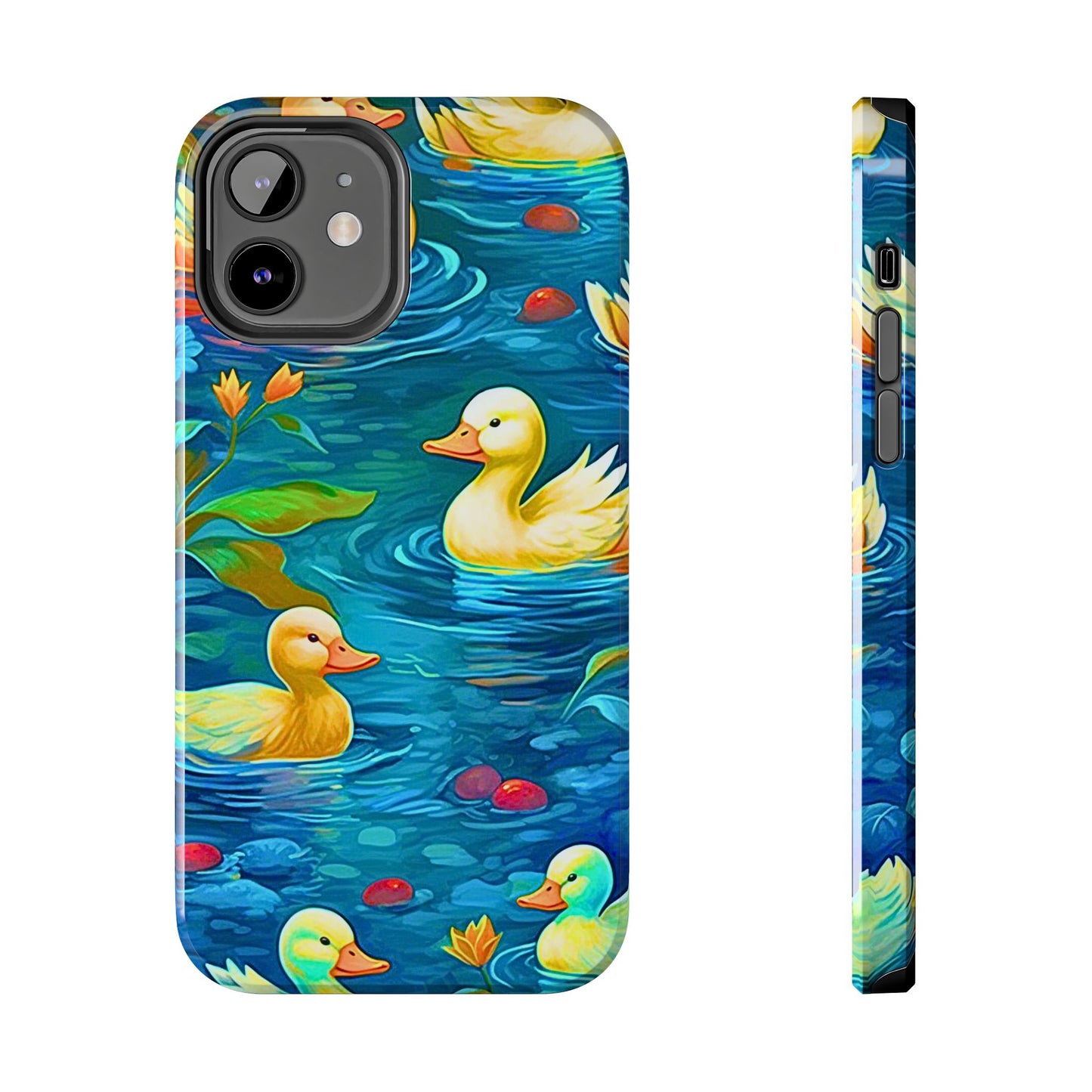 Ducks in the Pond Pattern Style Tough Phone Case | Animals