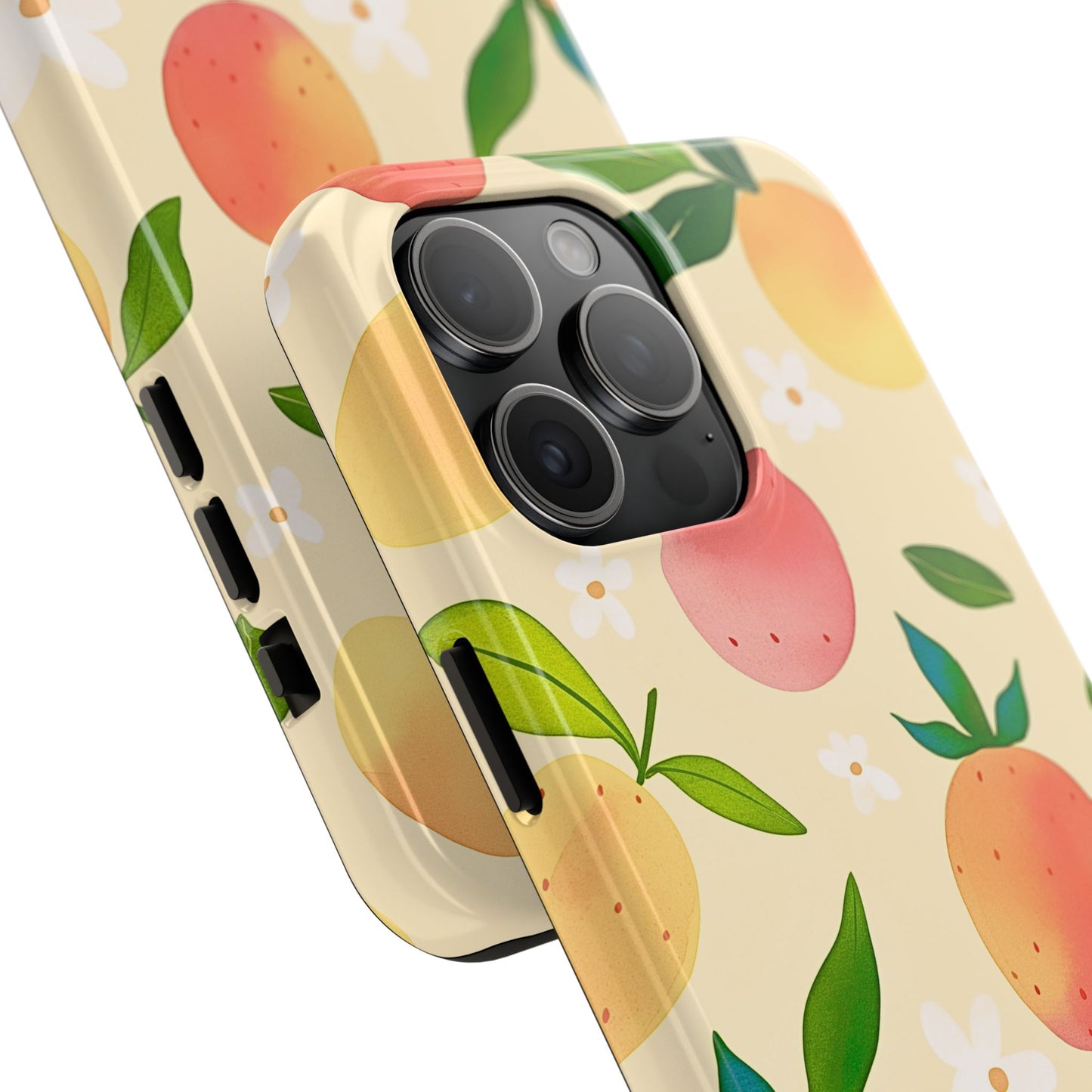 Mango Orange Fruit Pattern Tough Phone Case | Aesthetic