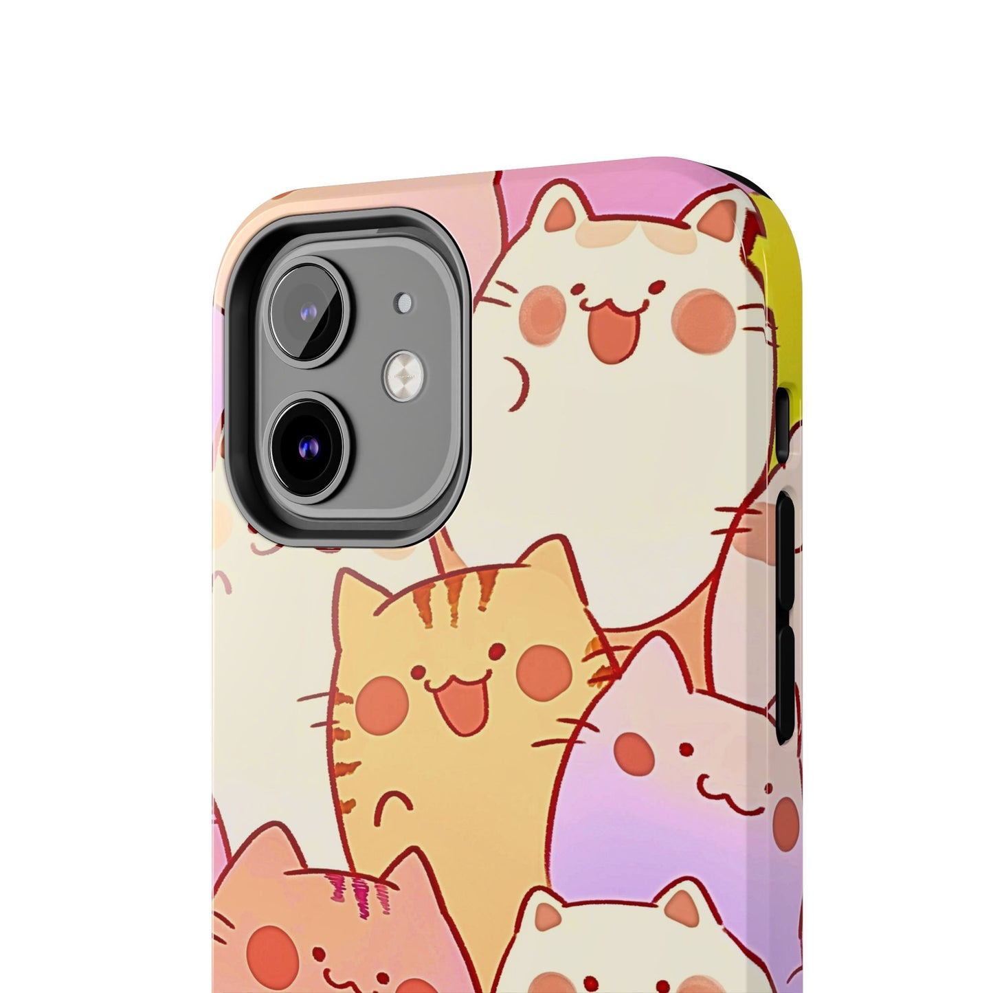 Kawaii Chubby Adorable Cats Tough Phone Case | Animals