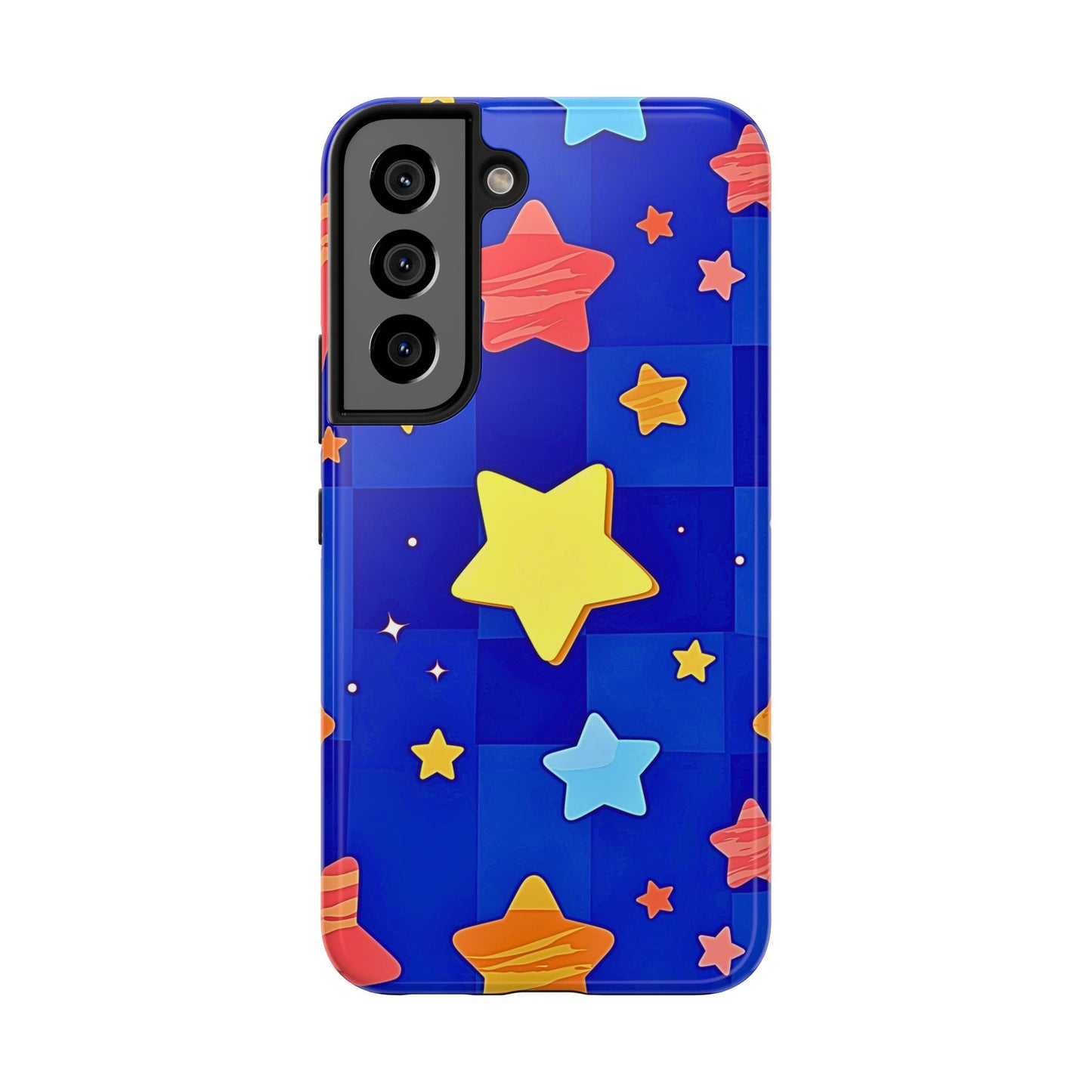 Vibrant Preppy Stars Pattern Tough Phone Case | Aesthetic