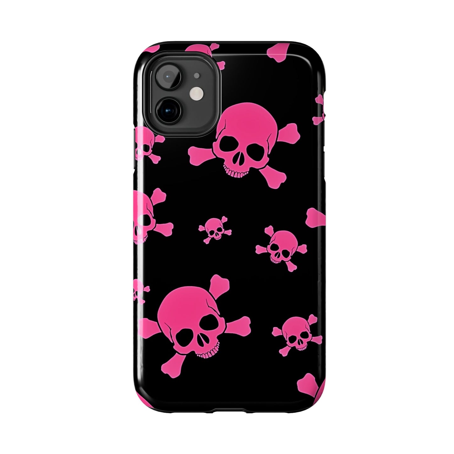 Pink Skull Emo Style Tough Phone Case | Aesthetic