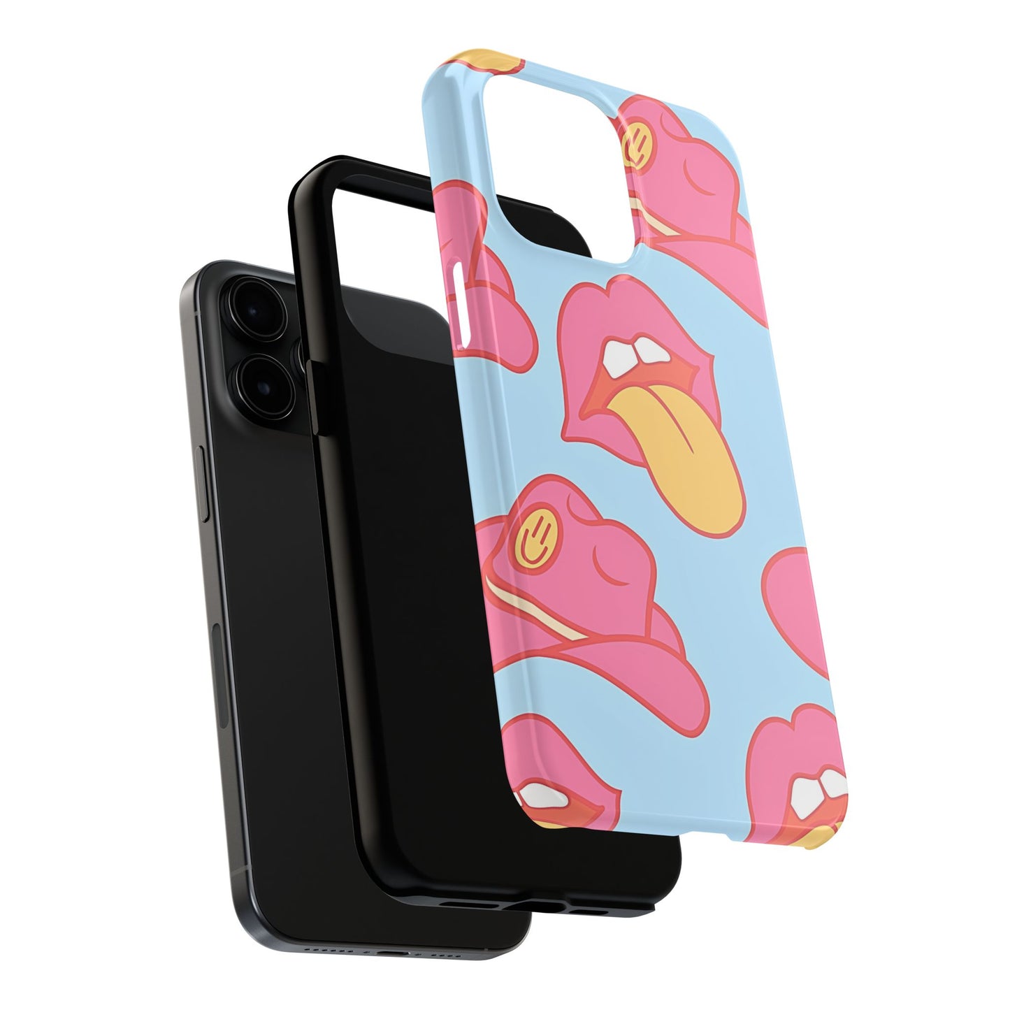 Preppy Cowboy Hat & Hot Lips Pattern (Version 1) Tough Phone Case | Aesthetic